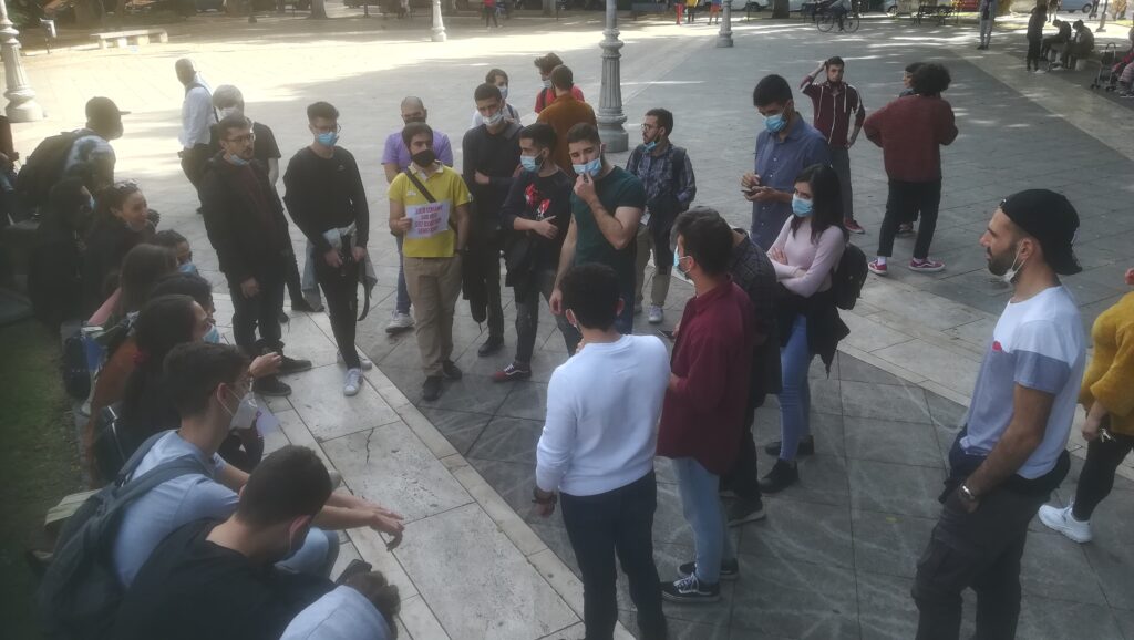 Assemblea degli Studenti Universitari di Cagliari in Piazza del Carmine